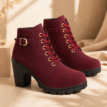 Bottines à talon bloc épais