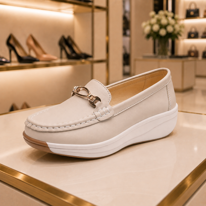 Mocassin boucle métallique