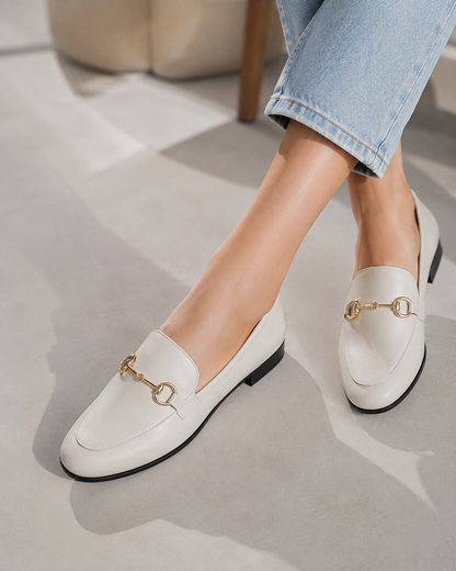 Mocassins Femme Rétro en Cuir