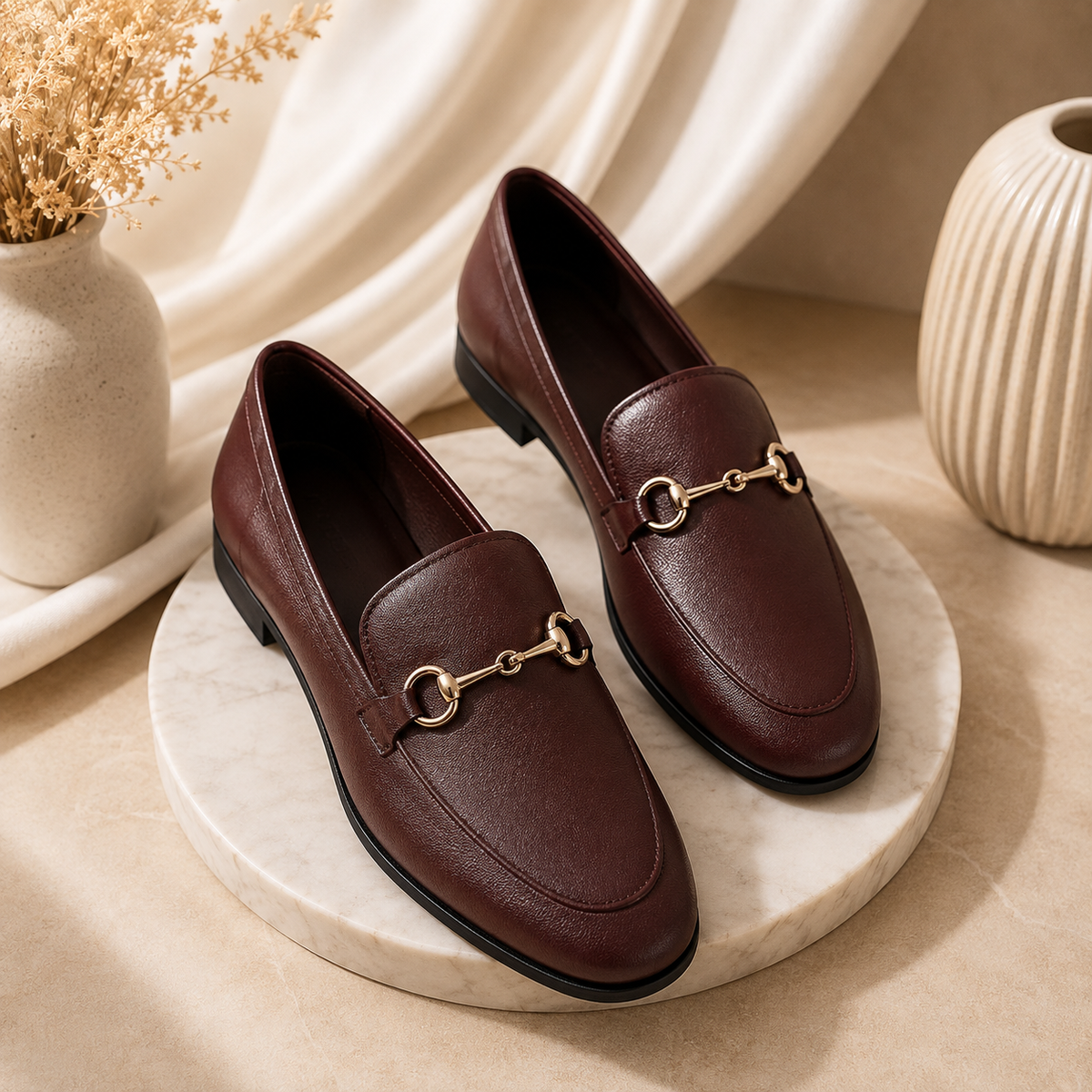 Mocassin Rétro en Cuir