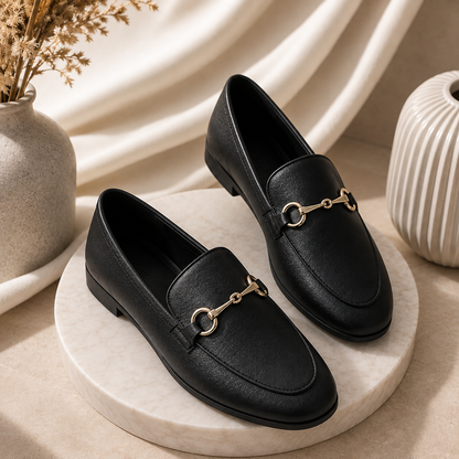 Mocassin Rétro en Cuir