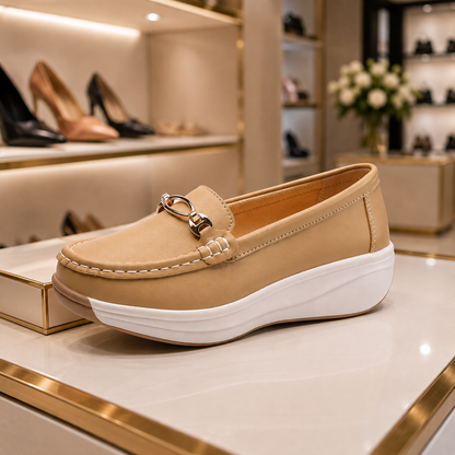 Mocassin boucle métallique