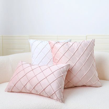 Housse de coussin géométrique en velours