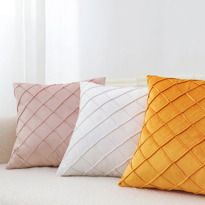 Housse de coussin géométrique en velours